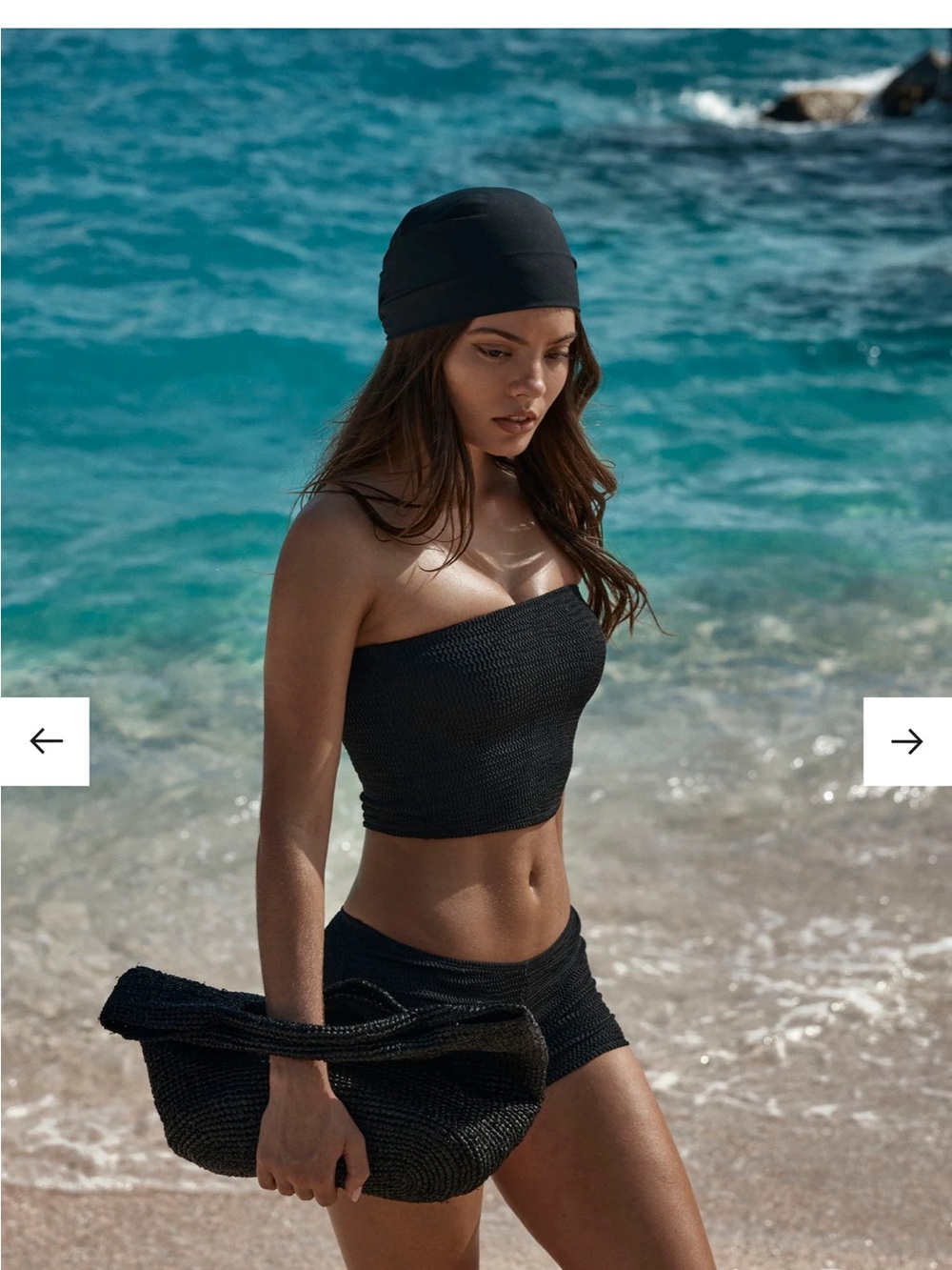 Monday Swimwear Laguna Top - Black Crinkle